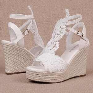 Chic Lace Wedge Sandals for Women
